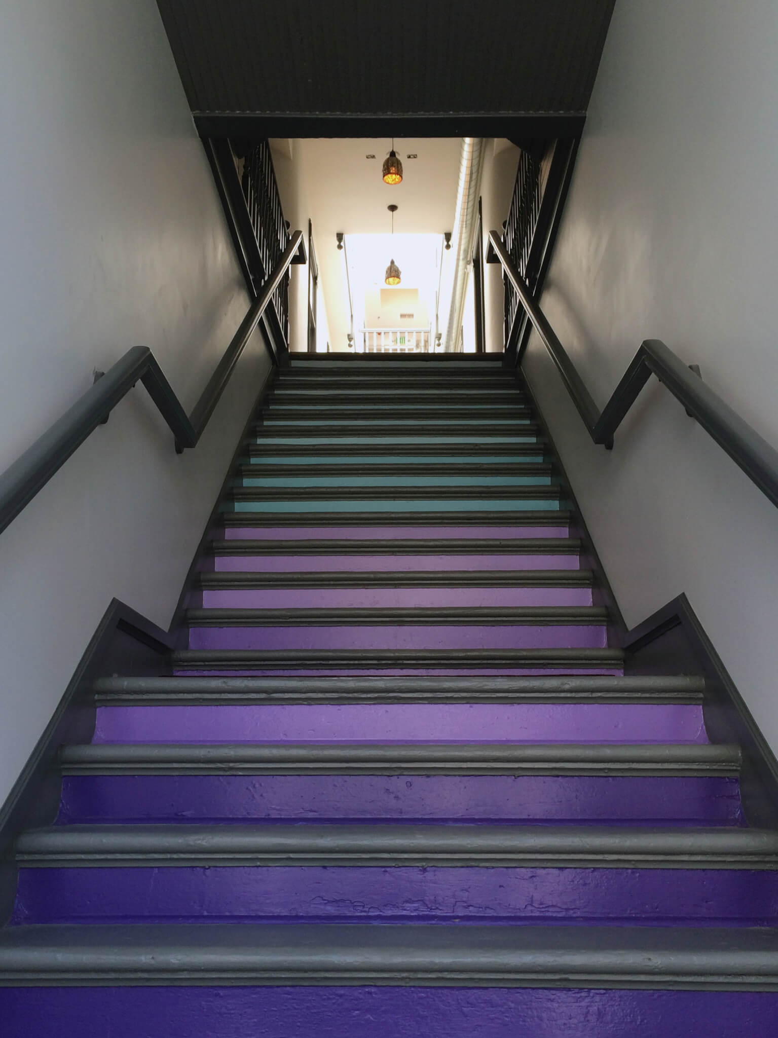 Entry staircase at Hostel Fish